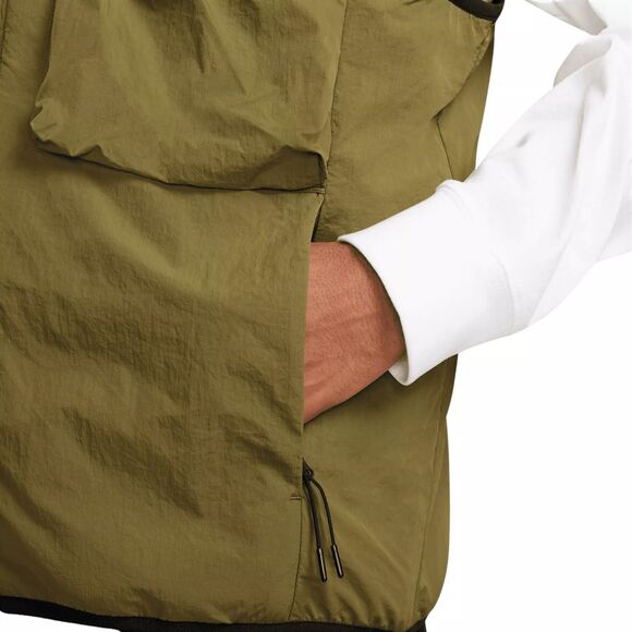 NEW NIKE FZ0748-307 TECH WOVEN GREEN POCKETS FZ UTILITY WIND VEST MEN'S LARGE - Picture 4 of 4